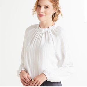 Anthropologie - Cloth & Stone White Pleated Blouse